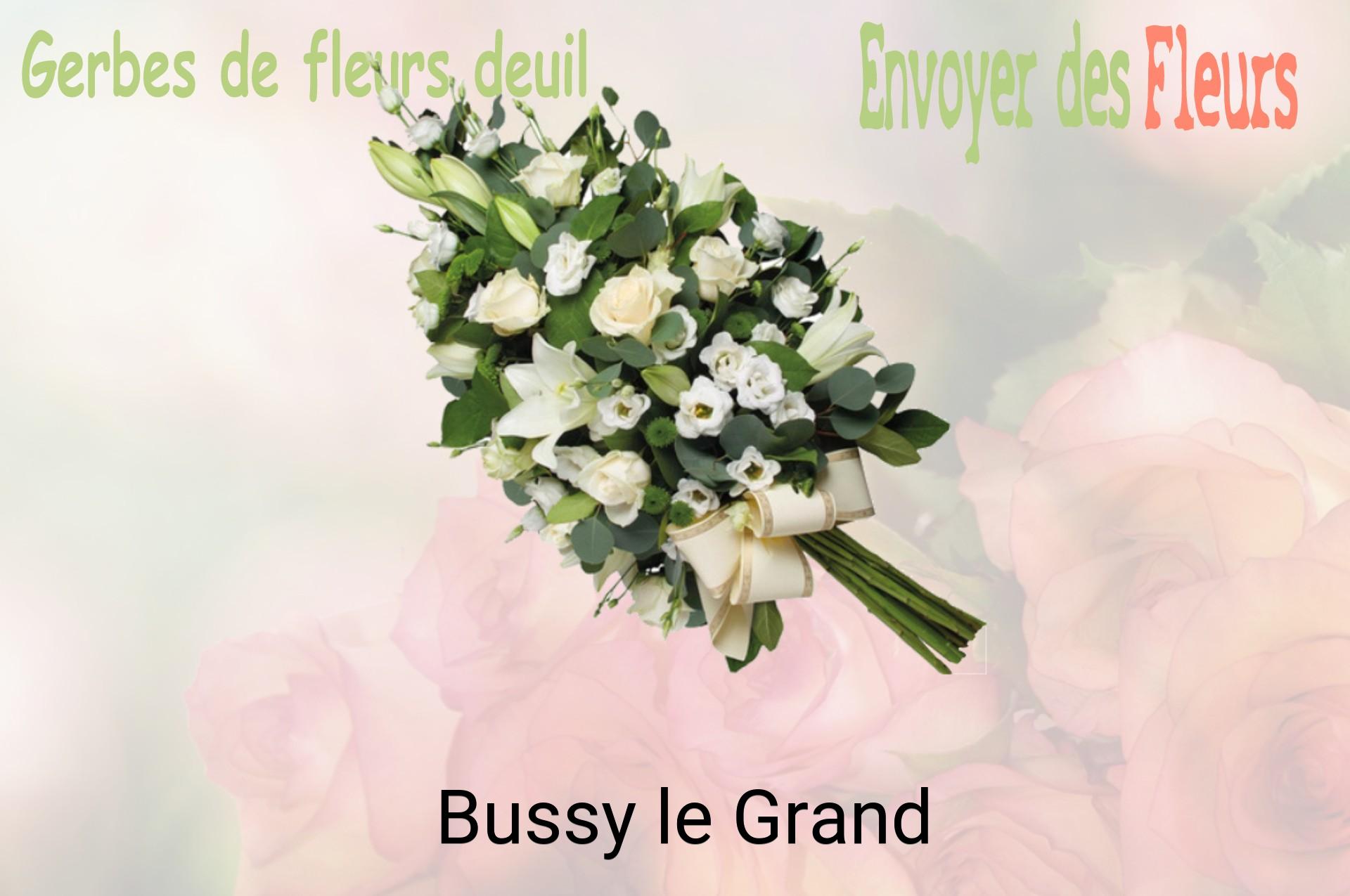 Gerbe de fleurs de deuil livrée à Bussy-le-Grand